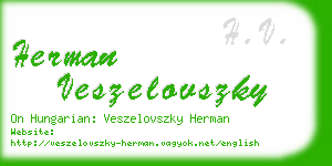 herman veszelovszky business card